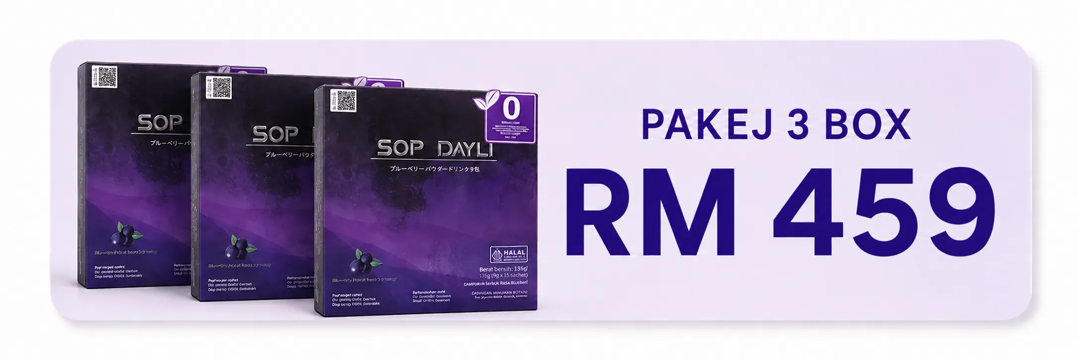 Pakej 3 kotak SOP Dayli Malaysia