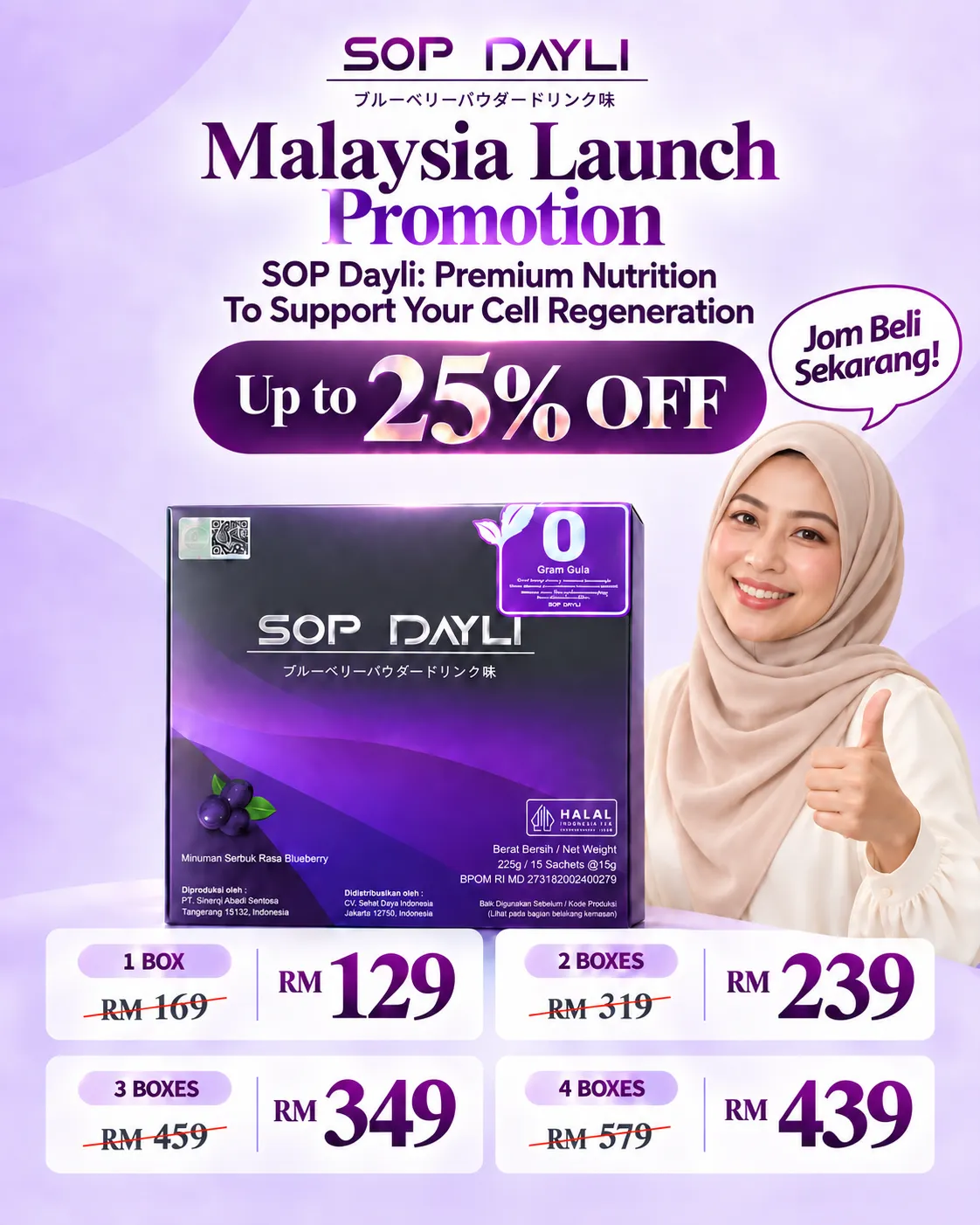 SOP Dayli Malaysia promotional prices